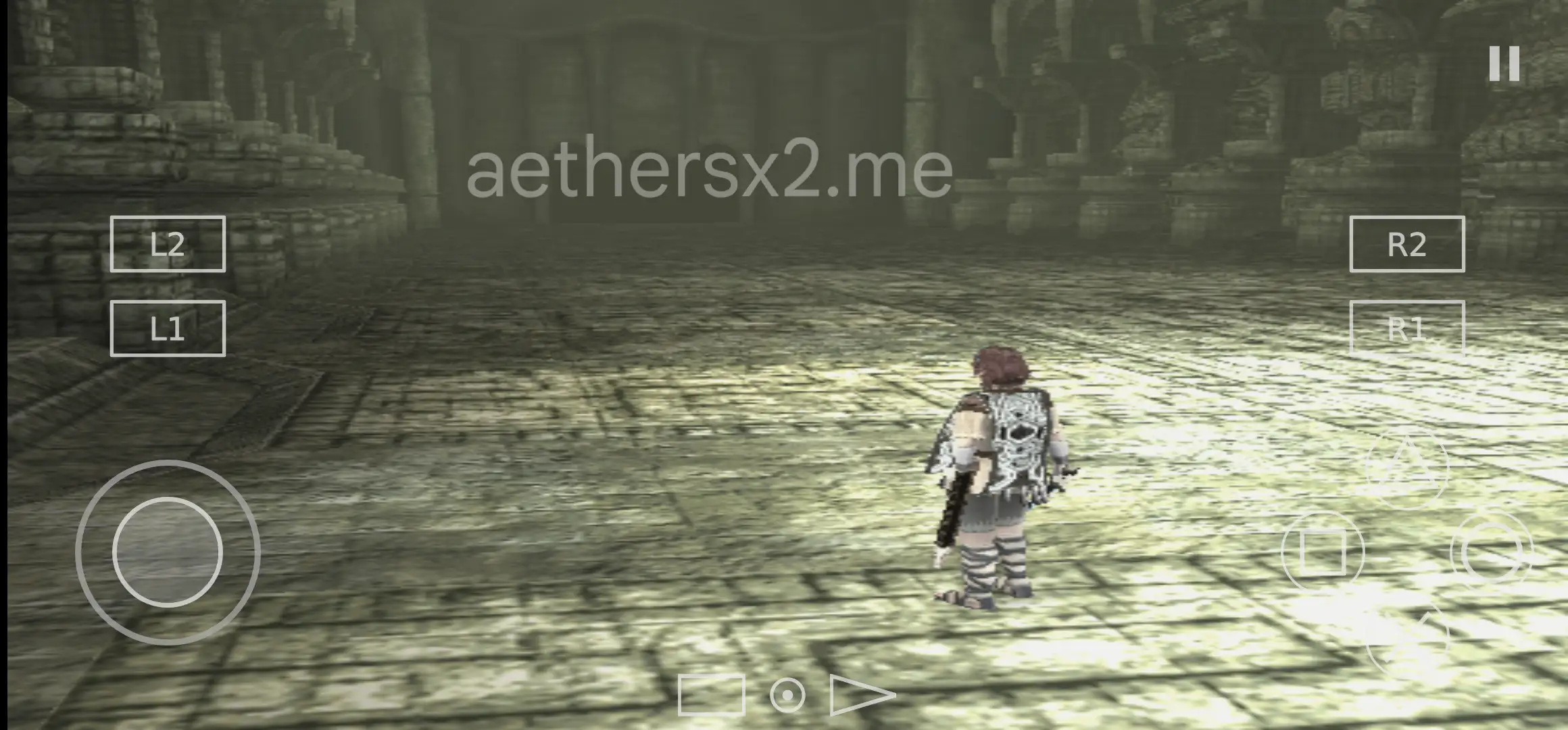 in-game view of Shadow of the Colossus on AetherSX2