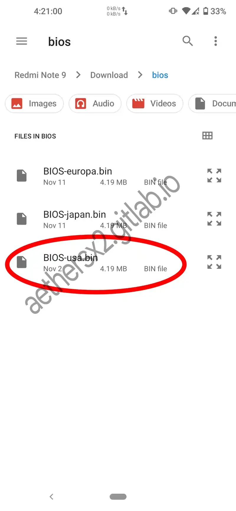 Android file manager.