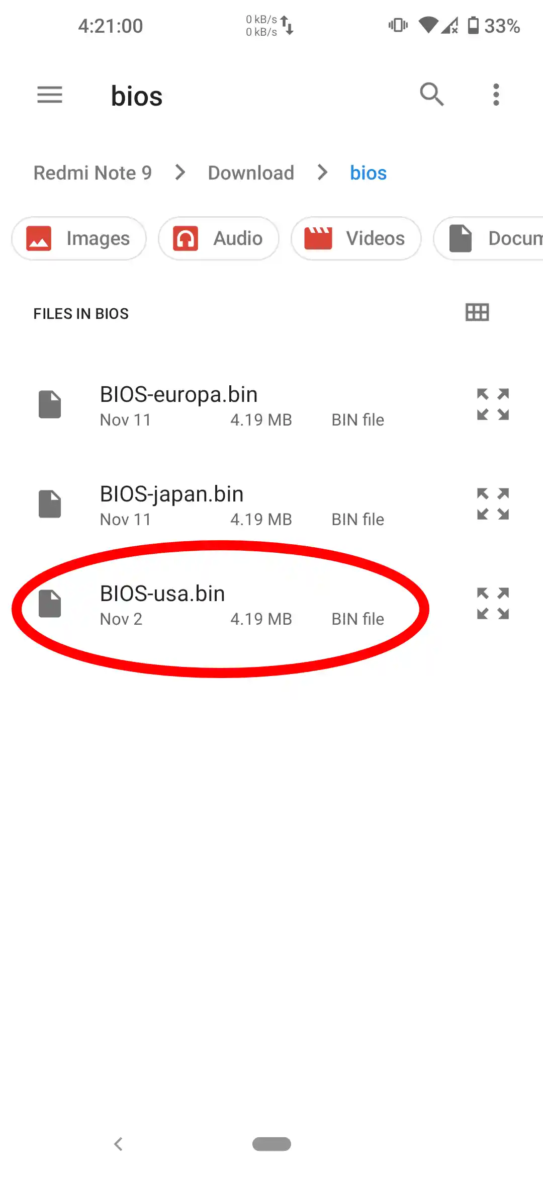 Step 5 of installing the AetherSX2 emulator on Android